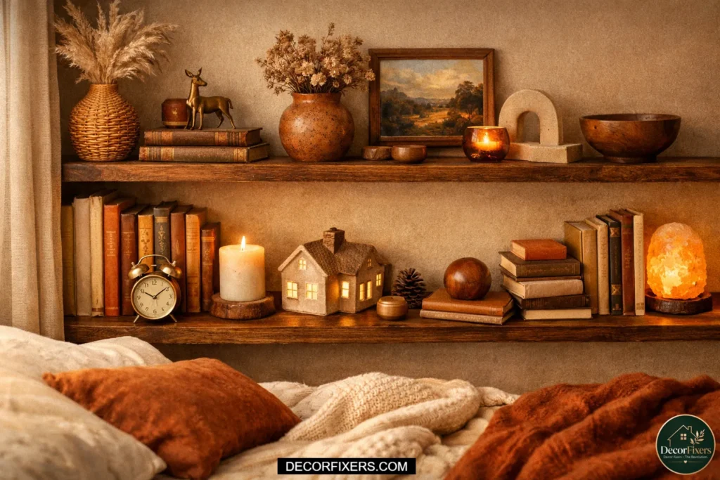 Bookshelf Styled with Objects, Not Just Books