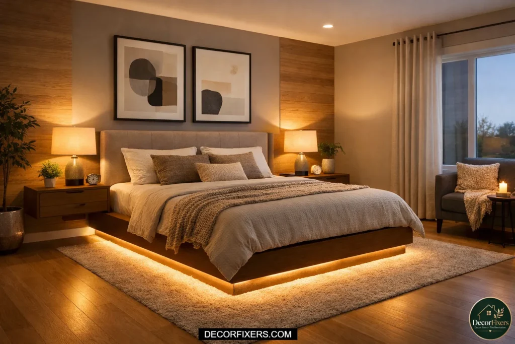 Under-Bed Lighting for a Floating Effect