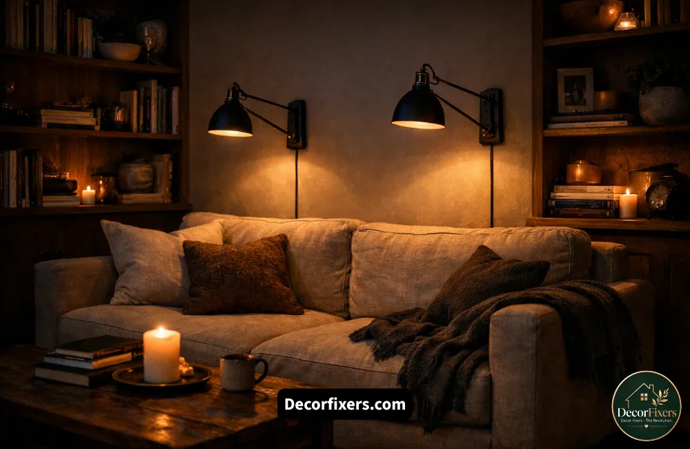 Wall-Mounted Lighting Ideas That Free Up Floor Space in Small Living Rooms
