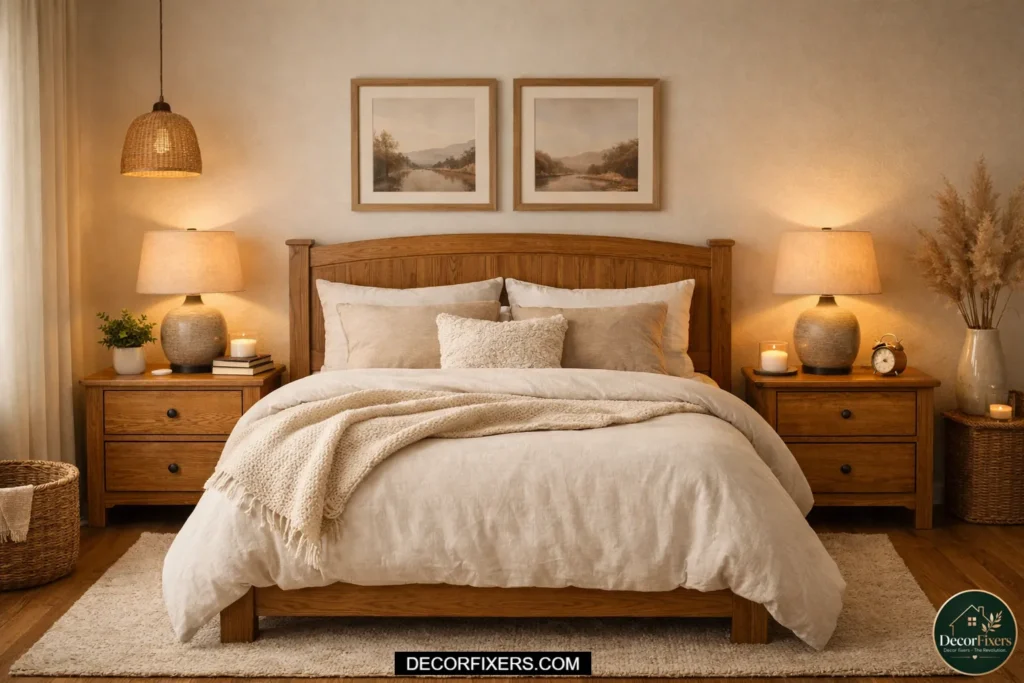 Warm Wood Furniture Over White Lacquer
