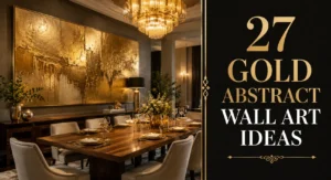 27 Gold Abstract Wall Art Ideas for Your Dining Room