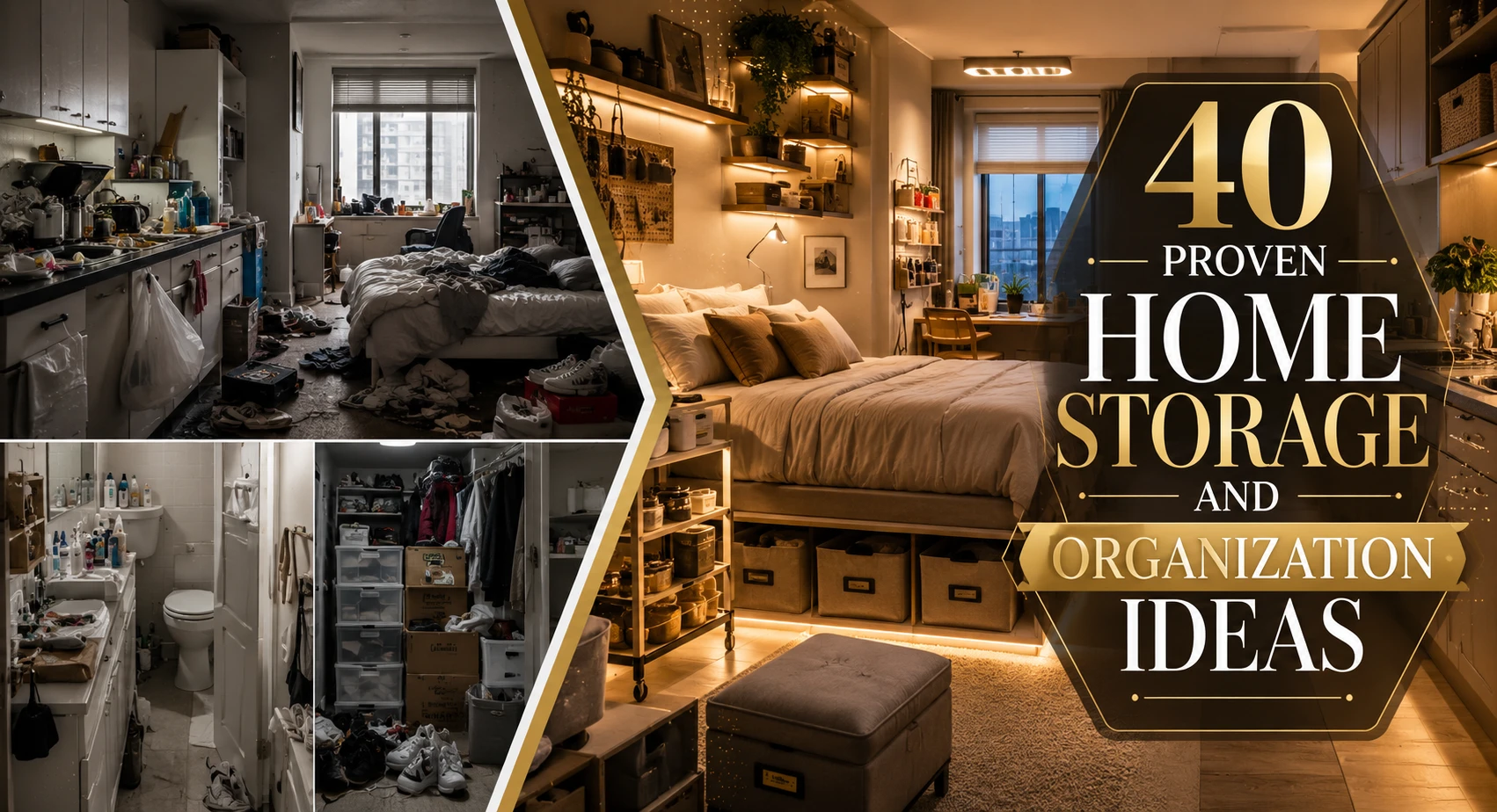 40 Proven Home Storage and Organization Ideas for Small Spaces