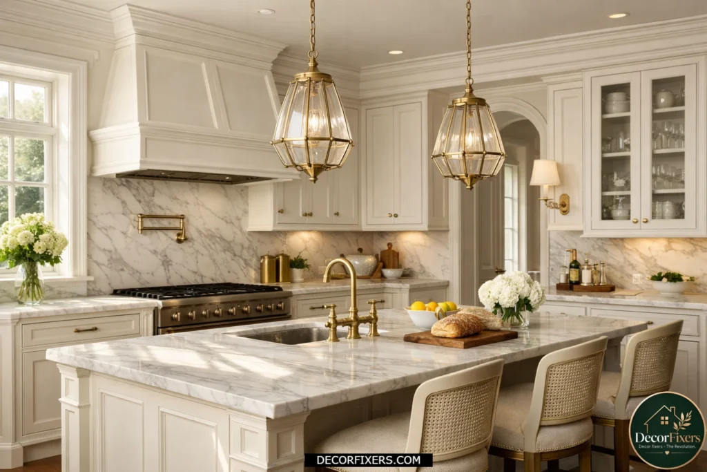 Custom kitchen with precision-crafted inset cabinet doors
