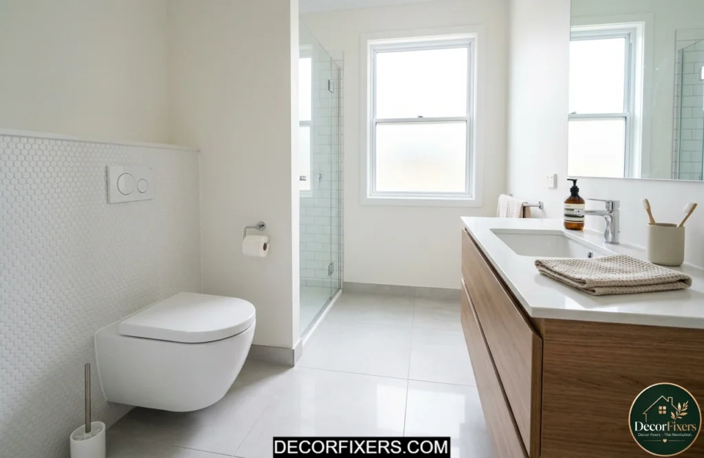 New slow close toilet seat improving bathroom appearance
